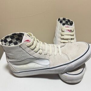 Vans Cream High-Top Sneakers